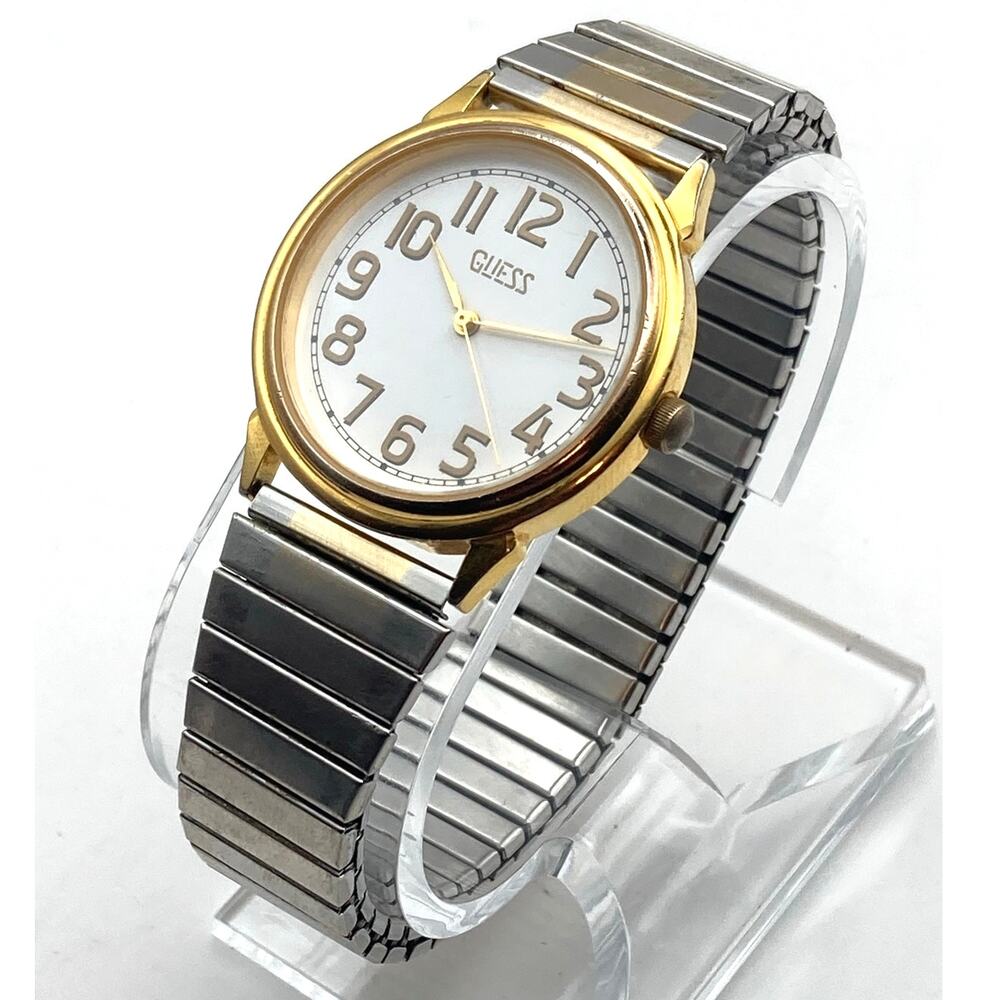 Vintage Guess 1990 Men's Women's Watch 33mm -Fresh Battery - Expansion Band